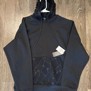 Men's Black Hooded Pullover Sweatshirt